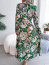 tied-printed-long-sleeve-midi-dress Sophia's Trends - Sophia's Style--